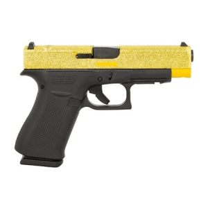 Glock 48 MOS Compact 9mm Optic Ready Pistol with Gold Glitter Cerakote Slide