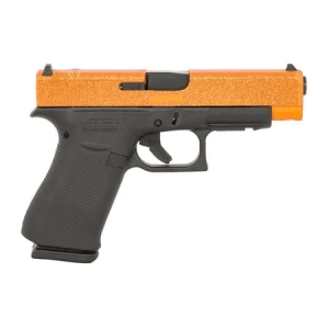 Glock 48 MOS Compact 9mm Optic Ready Pistol with Orange Glitter Cerakote Slide