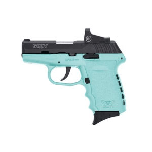 SCCY CPX-2 9mm Pistol with Blue Frame and Red Dot