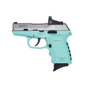 SCCY CPX-2 9mm Pistol with Blue Frame/Stainless Slide and Red Dot