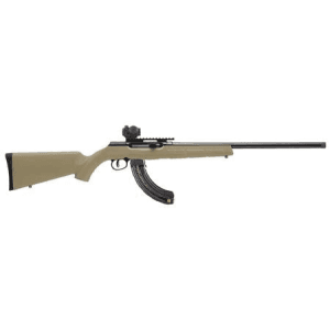 Savage A22 22LR Flat Dark Earth (FDE) Semi-Auto Rifle wit Bushnell TRS-25 Red Dot and 2