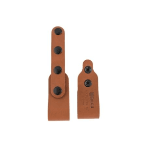 Galco Shoulder Tie Down Set Tan Leather Snap Mount