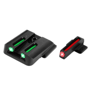Truglo Fiber-Optic 3-Dot Set Red Front, Green Rear with Nitride Fortress Finish