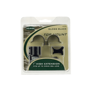 Weaver Top Mount 1 Inch High Quick Detach Extended Black Aluminum