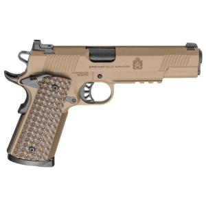 Springfield 1911 TRP 45 ACP Pistol with Coyote Brown Finish and Accessory Rail