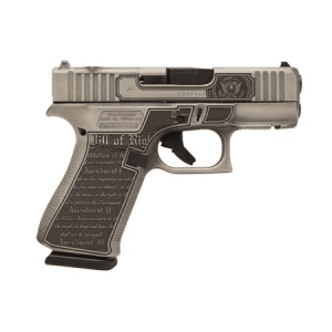 Glock 43X MOS 9mm Optic Ready Pistol with Donald Trump Custom Edition Bill of Rights Finish