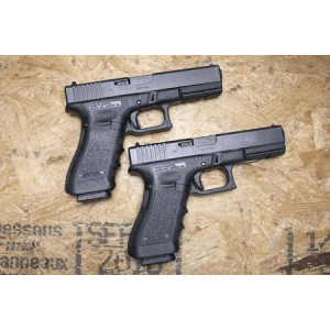Glock 17 Gen3 9mm Police Trade-In Pistols with Finger Grooved Grip and Accessory Rail