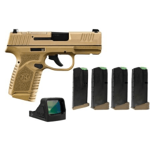 FN Reflex MRD 9mm Optic Ready Pistol with Four 10-Round Magazines and Viridian Gree