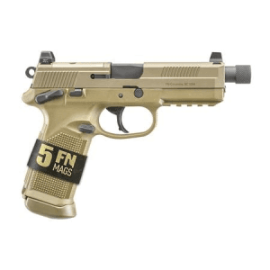 FN FNX Tactical 45 ACP Optic Ready Pistol Bundle with Five Magazines and FDE Finish
