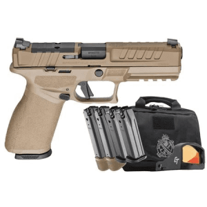 Springfield Echelon 9mm Optic Ready FDE Gear Up Package with Crimson Trace Red Dot, Five Magazines and Range Bag