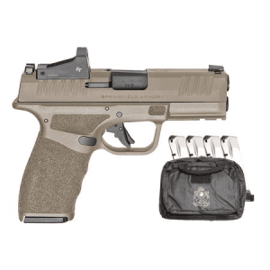 Springfield Hellcat Pro OSP 9mm Optic Ready FDE Gear Up Package with Five Magazines and Range Bag