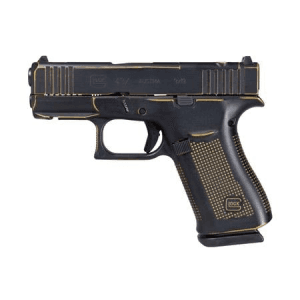 Glock 43X MOS 9mm Optic Ready Semi-Auto Pistol with Stinger Black/Gold Finish