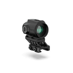Swampfox Optics Raider Micro Prism Black 1x 20mm Tube Bullet Rise Compensation Reticle Green Laser