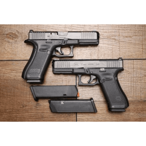 Glock 17 Gen5 MOS 9mm Optic Ready Police Trade-In Pistols with Night Sights and Front Slide Serrations (Good Condition)