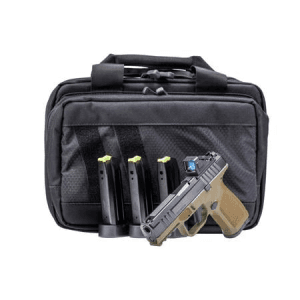 Rost Martin RM1C 9mm Optic Ready FDE Pistol with Viridian RFX Green Dot, Four 10 Round Mags and Savior Bag (CA Compliant)