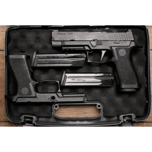 Sig Sauer P320 9mm Optic Ready Police Trade-in Pistol with Extra Frame and Three Magazines