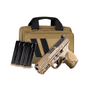 Smith & Wesson MP9 M2.0 Compact 9mm Optic Ready FDE Pistol with Five Magazines and Savior Range Bag