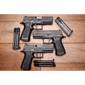 Sig Sauer P320 X Carry 9mm Optic Ready Police Trade-In Pistol with Night Sights and Linndale PD Engraving (Good Condition)