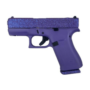 Glock 43X MOS 9mm Optic Ready Pistol with Purple Glitter Slide and Purple Frame
