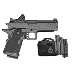 Springfield 1911 DS Prodigy Gear Pac 9mm Semi-Auto Optic Ready Pistol with Four Magazines, RFX-11 Green Dot and Range Bag