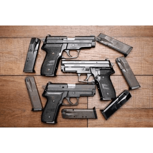 Sig Sauer P229 40SW DA/SA Police Trade-in Pistols with Rail and Three Magazines
