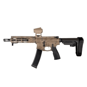 Daniel Defense PCC 9mm AR-Style Pistol with Arid Rattlecan Finish and Vortex Crossfire II Red Dot