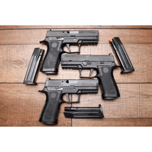 Sig Sauer P320 X Carry 9mm Optic Ready Police Trade-In Pistols with Night Sights (Good Condition)