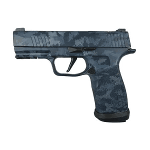 Sig Sauer P365-XMACRO TACOPS 9mm Optic Ready Pistol with Blue Multi Camo Finish and Four Magazines