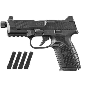 FN 509 Midsize Tactical 9mm Optic Ready Pistol with Threaded Barrel and Five Magazines