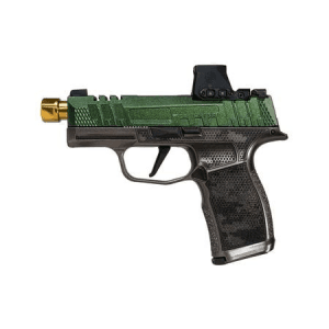 Sig Sauer P365X 9mm Shark Coast Tactical Cypress Raptor with Gold Threaded Barrel and ROMEO-X Red Dot