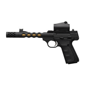 Browning Buck Mark Vision 22 LR Pistol with Black/Gold Barrel and Vortex Crossfire Red Dot