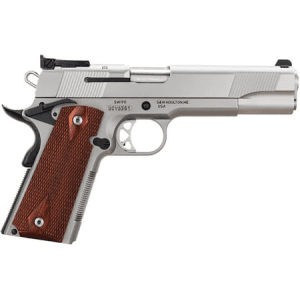 Smith & Wesson SW1911 E-Series 45 ACP Stainless Centerfire Pistol with Adjustable Rear Sight