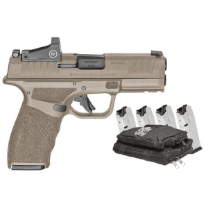 Springfield Hellcat Pro FDE 9mm Pistol with Crimson Trace Optic, 5 Magazines and Range Bag