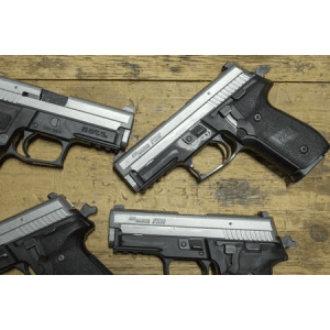 Sig Sauer P229R 40SW Two-Tone DA/SA Police Trade-in Pistols with Rail (Fair Condition)