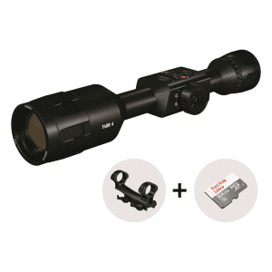 ATN ThOR 4 (640x480) 2.5-25x Smart HD Thermal Rifle Scope with Dual Ring Cantilever Mount & SD Card