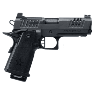 STACCATO C Optic Ready 9mm 4" 17rd Full Size Grip Flat Trigger - Black