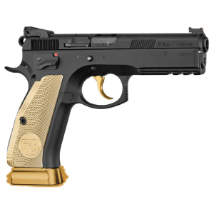 CZ-USA SP-01 Shadow 85TH Anniversary 9mm 4.7" 19rd Pistol w/ Fiber Optic Sights - Black / Gold