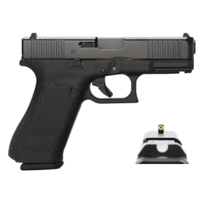 GLOCK G45 G5 9mm 4.02" 17rd Semi-Auto Pistol w/ AmeriGlo Green Tritium Front Sight - Black