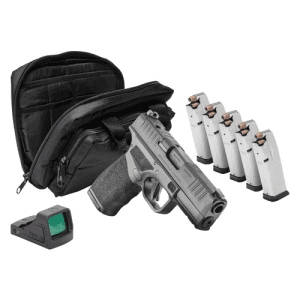 SPRINGFIELD ARMORY Hellcat Pro 9mm 3.7" 15/17rd Gear Up 2024 - 5 Mags, Range Bag, Viridian RFX Optic