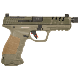 SAR USA SAR9 SOCOM 9mm 5.2" 21rd Optic Ready Pistol + Threaded Barrel | Special Forces Green