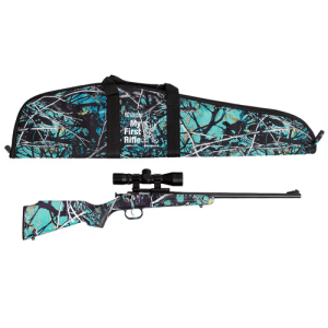 KEYSTONE Crickett 22 LR 16.125" Bolt Rifle w/ 4x32 Scope + Soft Case | Muddy Girl Serinity