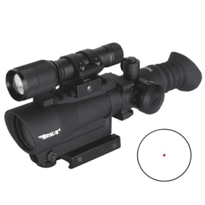 BSA 30MM Red Dot w/Laser/Flashlight Blk 1 x 30mm 5 MOA