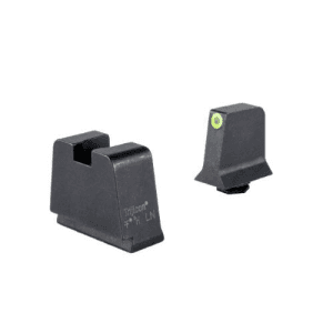 TRIJICON Suppressor/Optic Height Sights (Yellow Outline /Green Tritium) Fits Glock Slim Frame