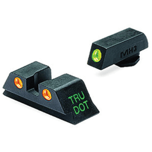 MEPROLIGHT TRU-DOT Tritium Night Sight Set for Glock 10MM, 45 | Orange & Green