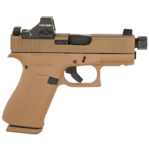 GLOCK G43X 9mm 3.41" 10rd - FDE w/ Holosun HS 407K Red Dot