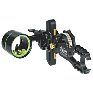 HHA Sports Tetra RYZ 2519 w/ 0.19 2-Pin 1-5/8" Bow Sight - Green Top Pin / Yellow 2nd - Black