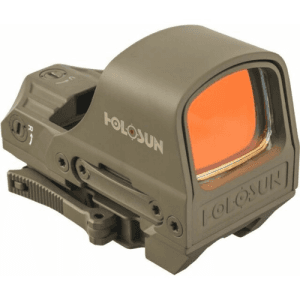 HOLOSUN HS510C Multi-Reticle Circle Dot Green Reflex Sight w/ Solar Failsafe / Shake Awake - FDE