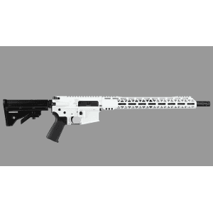 BC-15 | 5.56 NATO Storm Trooper White Cerakote Rifle | 16" Black Nitride M4 Barrel | 1:7 Twist | Mid-Length Gas System | Talon 15" MLOK Split Rail | No Magazine