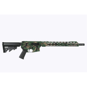 BC-15 | 5.56 NATO Woodland Camo Cerakote Rifle | 16" Black Nitride M4 Barrel | 1:7 Twist | Mid-Length Gas System | Talon 15" MLOK Split Rail | No Magazine