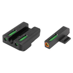 Truglo TFX Pro Tritium/Fiber-Optic Day/Night Sights Fit FNH FNP-9|FNX-9|FNS-9|FNS-9 Compact - Front Outline Orange/Rear Green